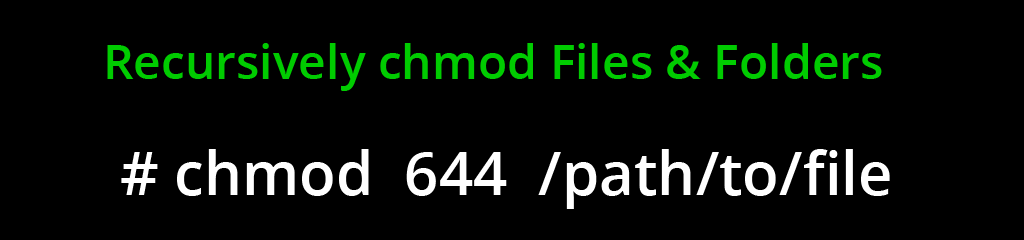 Bash - How To Recursively CHMOD Files And Folders 